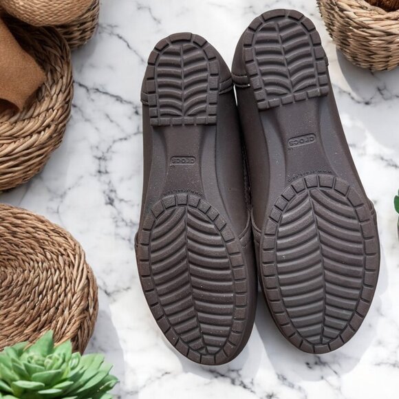 Crocs NWOB Marin ColorLite Loafers Women's Size 6.5 Mahogany Brown Slip On - Picture 6 of 11